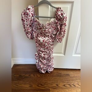 Victoria’s Secret x For Love & Lemons Melrose Floral Print Ruched Dress (S)